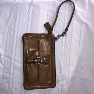 Coach leather wristlet